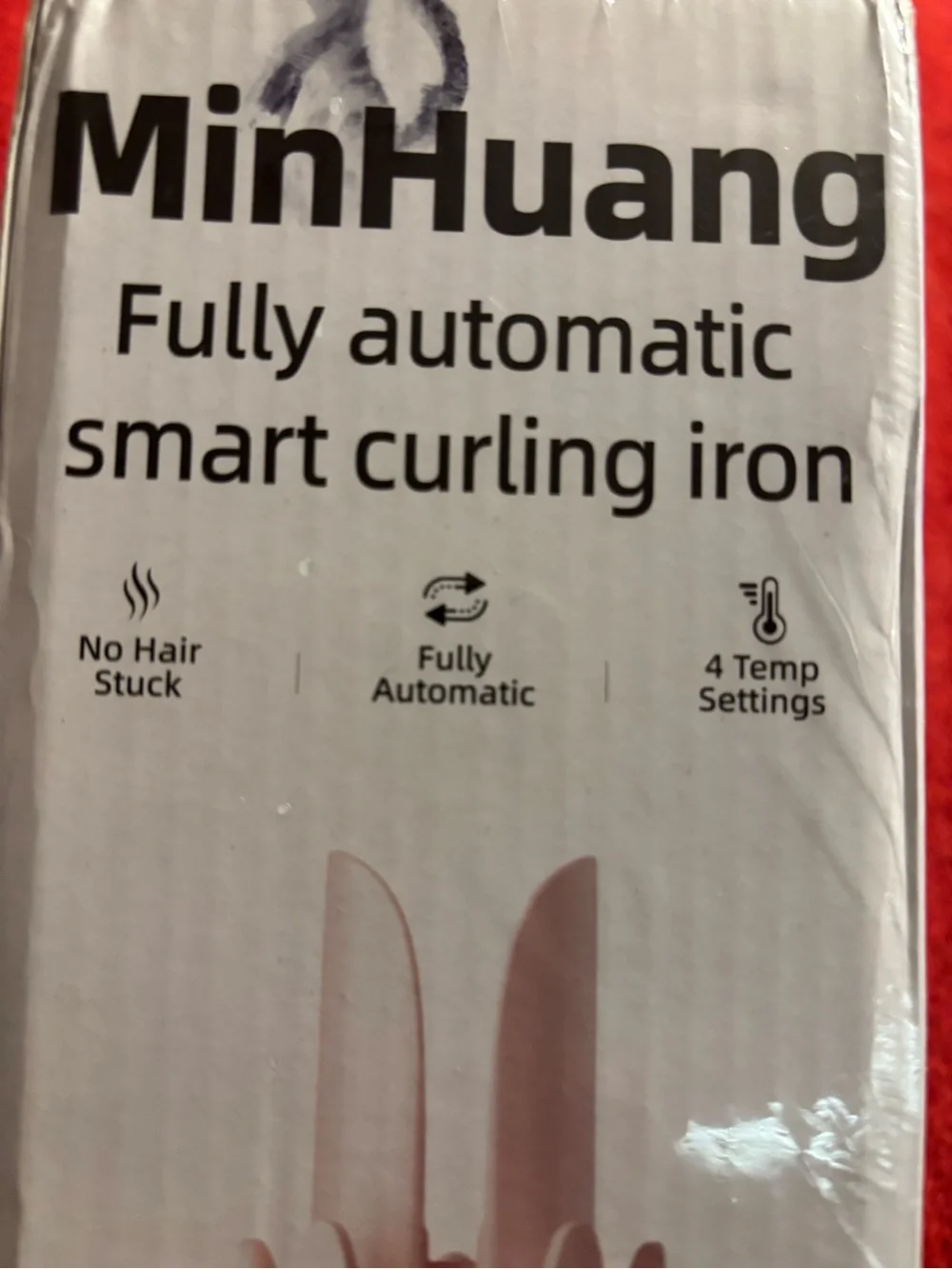 MinHuang Pink Fully Automatic Smart Curling Iron. 4-temp Settings. New